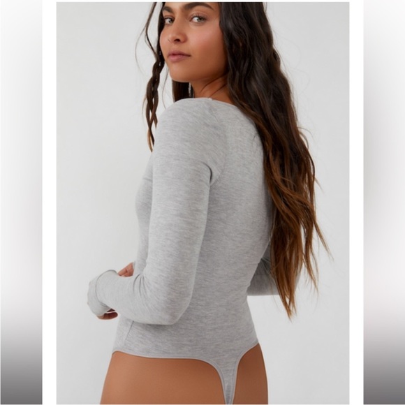 NWT free people Settle In Scoop Neck Bodysuit - Picture 5 of 9
